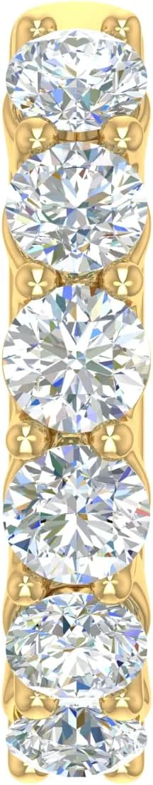 0.37 Carat Diamond Hoop Huggies Earring in 14K Gold (Single Piece) (I1-I2 Clarity)
