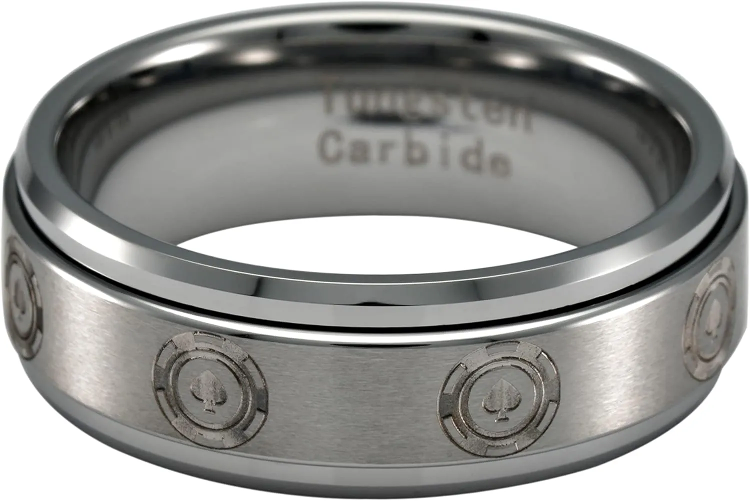 100S JEWELRY Spinner Rings For Men America Flag Skull Claddagh Dragon Silver Wedding Bands Size 6-16