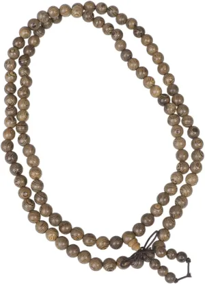 108-piece Round Natural Buddhist Beads Bracelet Wood for Men/women Buddhism Prayer Jewelry Relief Accessory