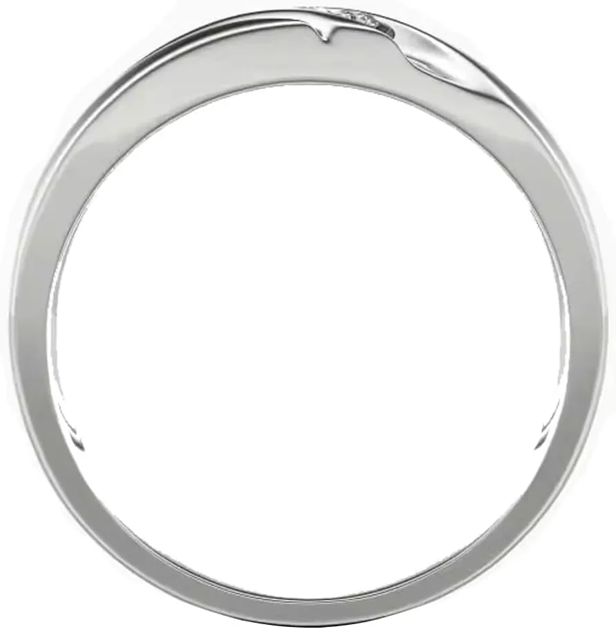 10K 14K 18K Gold Men's Diamond Wedding Band 0.06Cttw Natural Round Diamond Single Row Wedding Band for Men