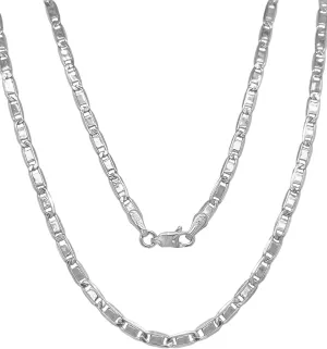 14K Gold Necklaces For Women Trendy 2.3mm 2.8mm 3.6mm 4.4mm 5.2mm Yellow Real Gold Valentino Mirror Chain Polished Links Men's 14K Gold Chain Necklace with Lobster Clasp 16" 18" 20" 22" 24"