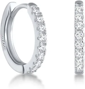14K Gold Plated Cuff Earrings - Elegant Cubic Zirconia Huggie Studs for Women - Eco-Friendly Fashion