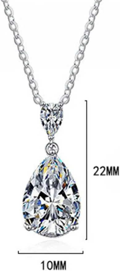 14K Gold Plated Heart Diamond Necklace Sparkle Solitaire Pendant Halo Necklace for Women Classic Luxury Love Clavicle Neckband Valentine's Day Gift