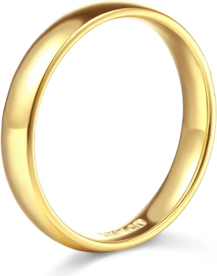 14k Yellow OR White Gold 2mm SOLID COMFORT FIT Plain Wedding Band