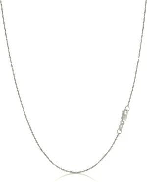 14K Yellow, White or Rose Gold Box Link Chain Dainty Yellow Gold Necklace for Women and Men with Lobster Clasp