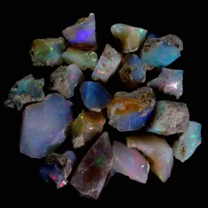 150.17cts 100% Natural Play of Color Ethiopian FIRE Opal Rough LOT Gemstone GOVIND17
