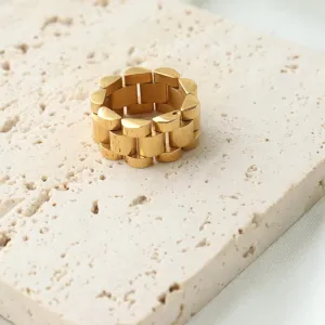 18K Gold Plated Watch Band Style Ring (7)