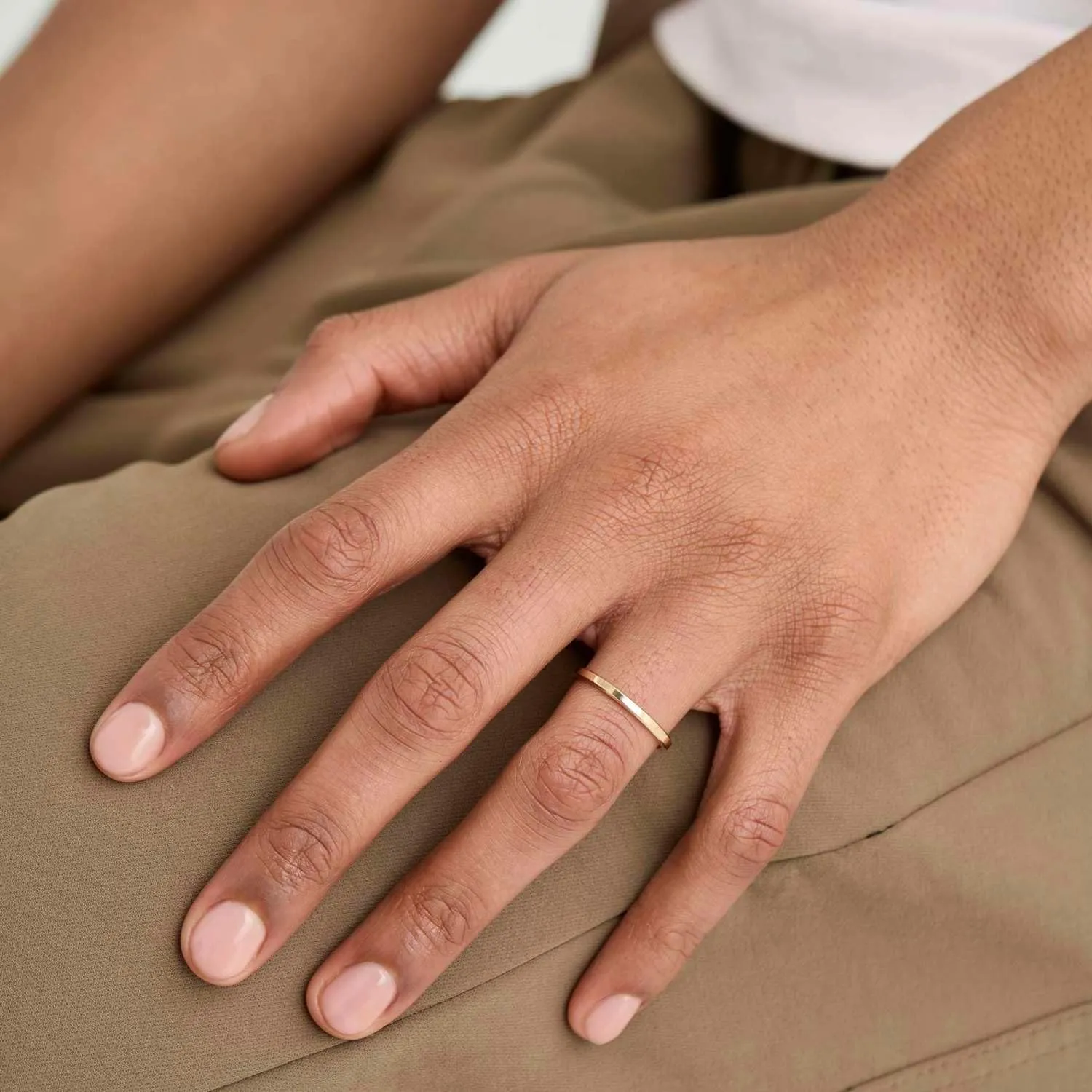 3pcs 14K Gold Plated Rings for Women Dainty Gold Stacking Band Thin Gold Thumb Pinky Finger Ring Non Tarnish Comfort Fit Size 5 to 10 | 2mm 4mm 6mm | Gold and Silver