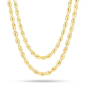 6mm 14K Gold Rope Choker Set