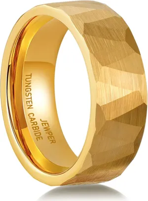 6MM 8mm Black/silver/gold Tungsten Rings for Men Womens Couple Fashion Jewelry Promise Engagement Wedding Band Hammered Inner ring inlaid with olive wood Carbide Polished Edge Comfort Fit