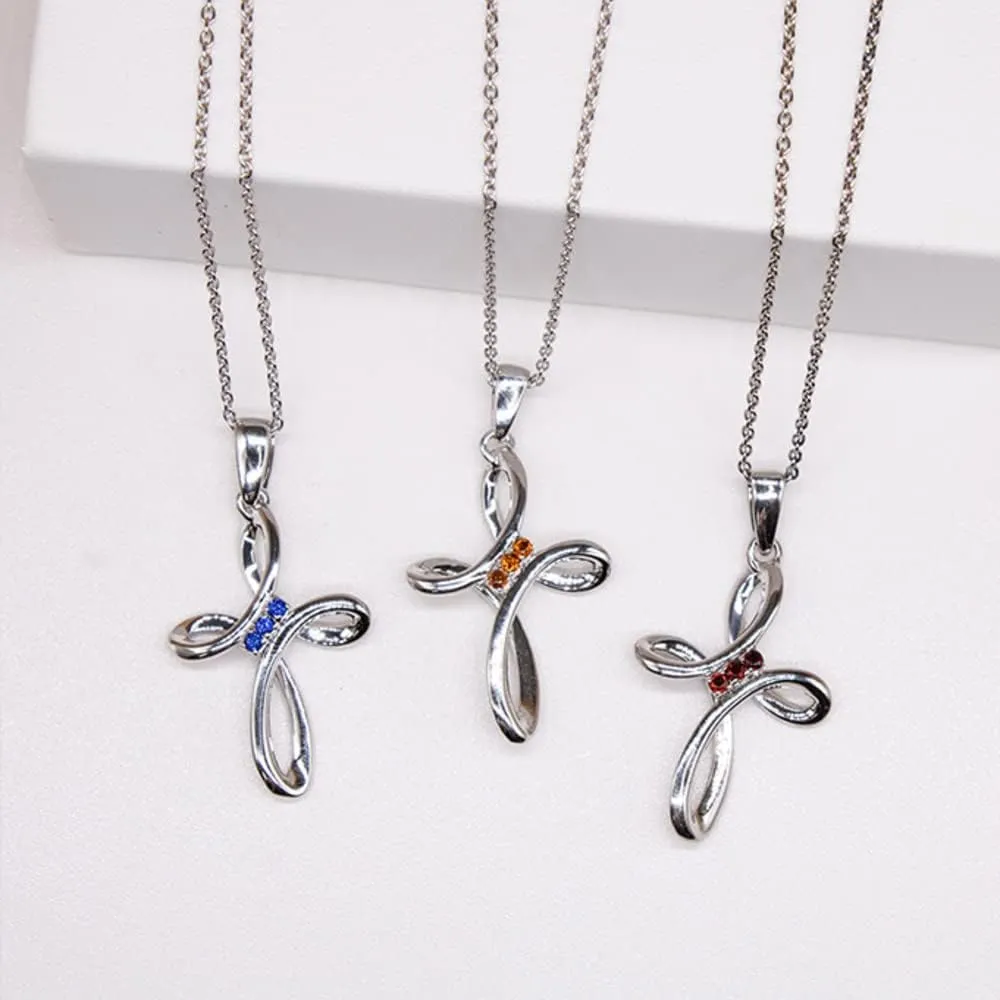 925 Sterling Silver Celtic Knot Cross Pendant Necklace 18" with Gemstone  Hypoallergenic & Tarnish-Resistant  Elegant Symbolic Necklace for Women  Ideal Gift for Birthday, Easter & Anniversary  by SILVER SMILE