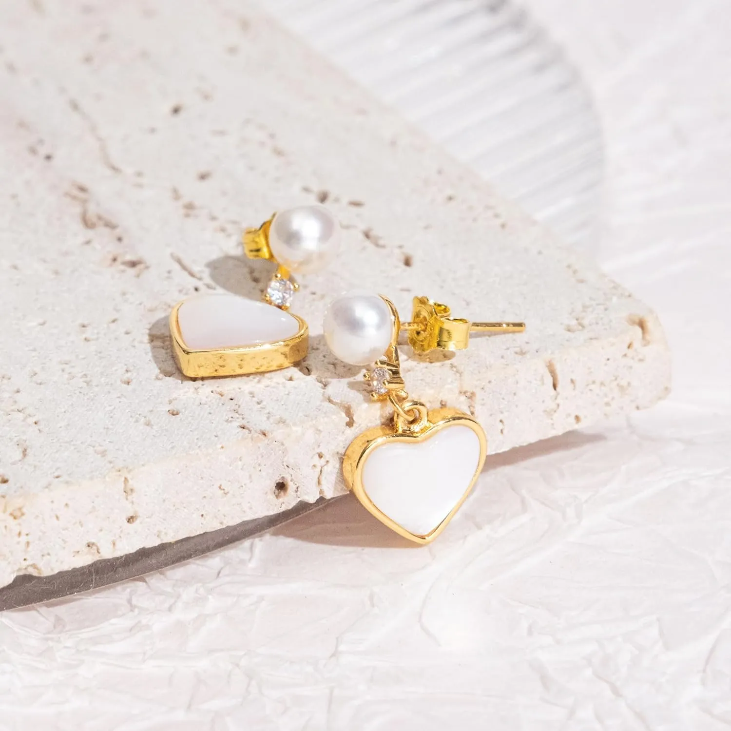 925 Sterling Silver Freshwater Real Pearl Drop Dangle Earrings Quality Pearl Hoop Earrings for Women