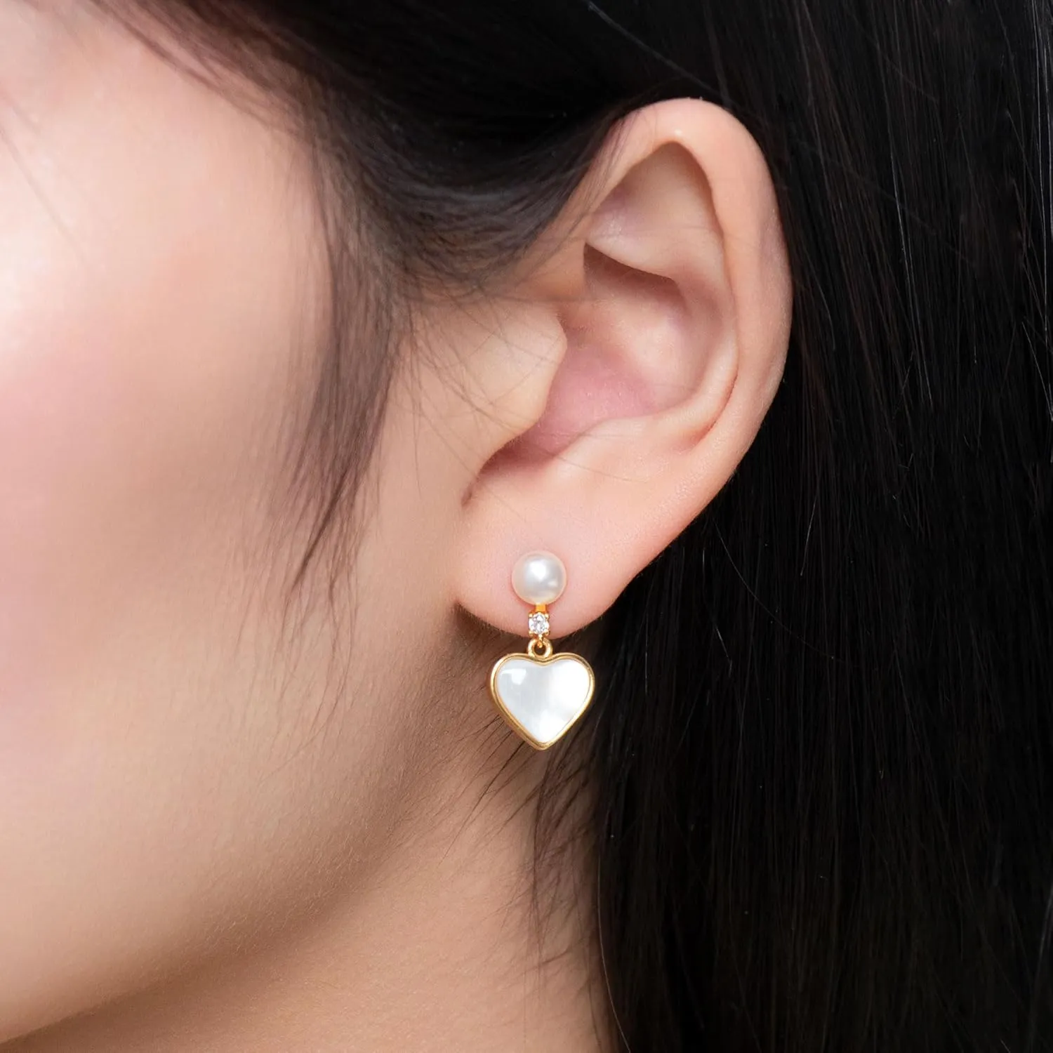 925 Sterling Silver Freshwater Real Pearl Drop Dangle Earrings Quality Pearl Hoop Earrings for Women