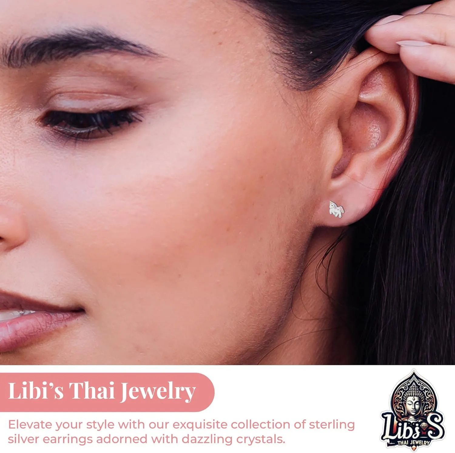 925 Sterling Silver Stud Earring - Nickel & Lead-Free Earring Studs for Women - Stylish & Cute Stud Earrings with Butterfly Lock -Libis Thai Jewelry