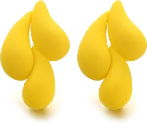 Acrylic Waterdrop Earrings for Women, Colorful Cute Teardrop Stud Earrings Lightweight Trendy Jewelry