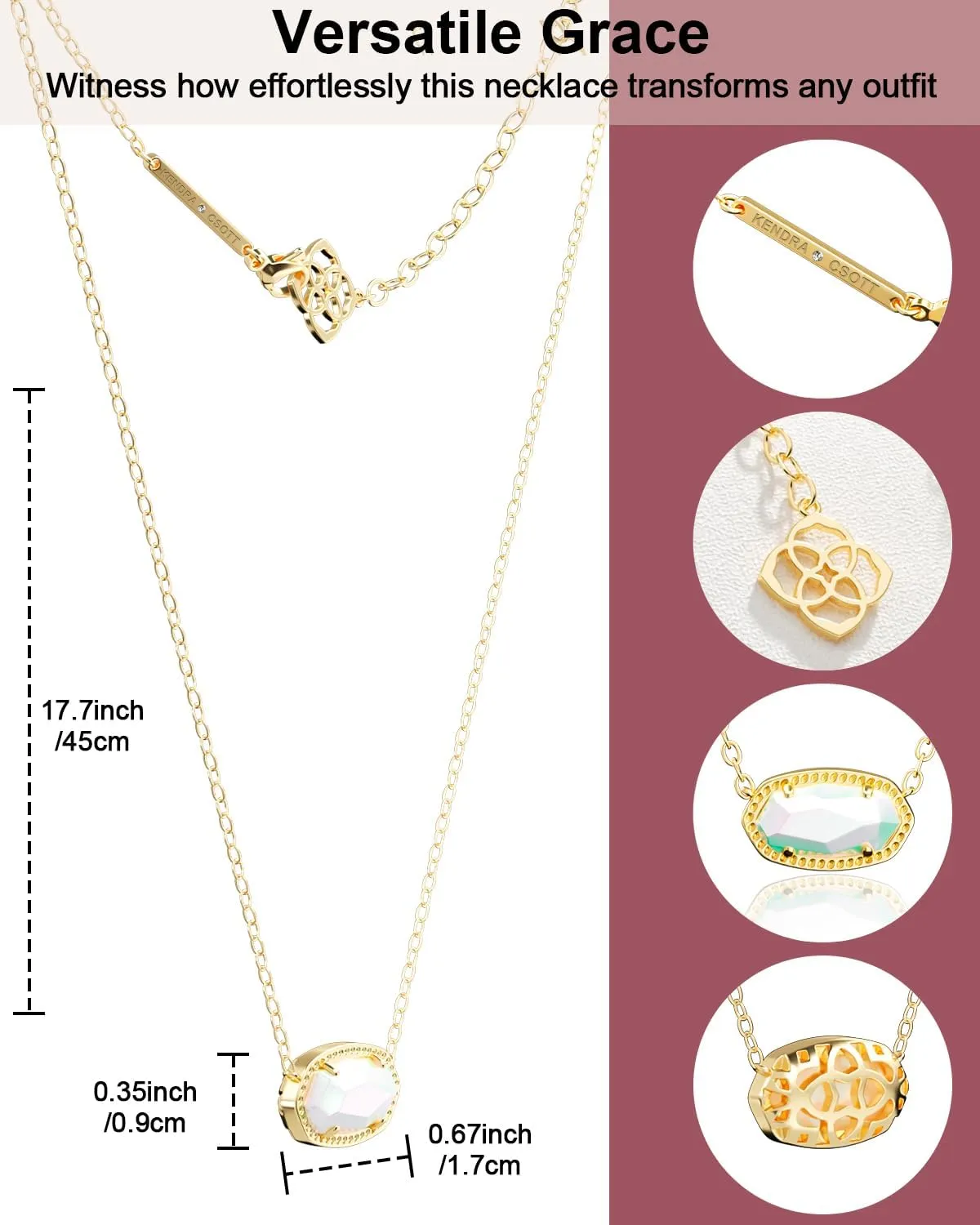 AICase 18K Gold Plated Pendant Necklace for Women,Fashion Jewelry,Anniversary Birthday Gifts for Women/MoM/Sister/Friends/Her/Wife/Grandma/Coworker Mother's Day gifts for MoM