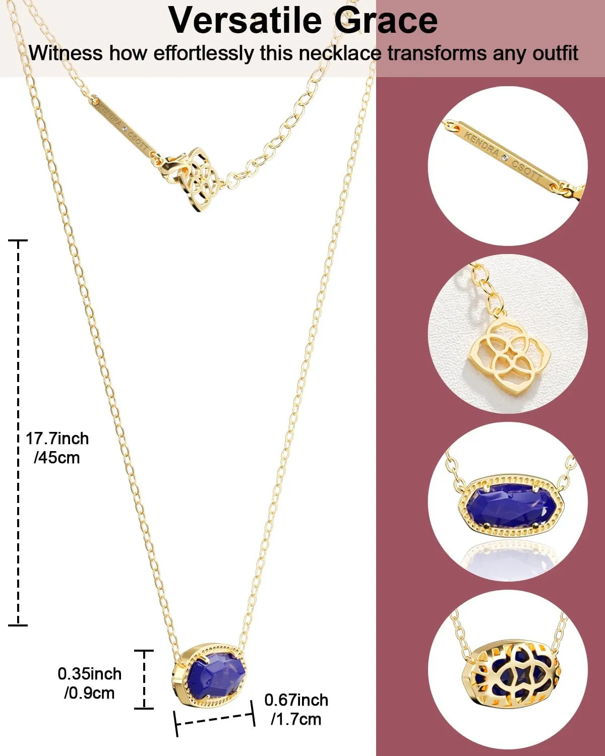AICase 18K Gold Plated Pendant Necklace for Women,Fashion Jewelry,Anniversary Birthday Gifts for Women/MoM/Sister/Friends/Her/Wife/Grandma/Coworker Mother's Day gifts for MoM