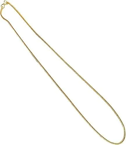 Alloye Unisex Brass Chain Necklace for Men & Women  20-Inch Long, Stylish & Durable Fashion Jewelry, Hypoallergenic & Tarnish-Resistant, Perfect for Daily Wear & Gifting