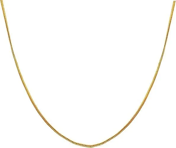 Alloye Unisex Brass Chain Necklace for Men & Women  20-Inch Long, Stylish & Durable Fashion Jewelry, Hypoallergenic & Tarnish-Resistant, Perfect for Daily Wear & Gifting