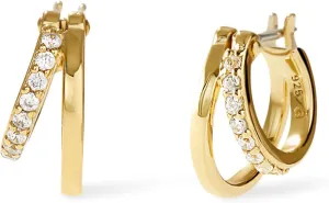 Ana Luisa Toda Double Hoop Earrings for Women - Chic Small & Mini 14K Gold Plated & Silver Rhodium Plated Trendy Earrings - Hypoallergenic Water-Resistant Tarnish-Free Huggie Hoops-Dainty Double Hoops