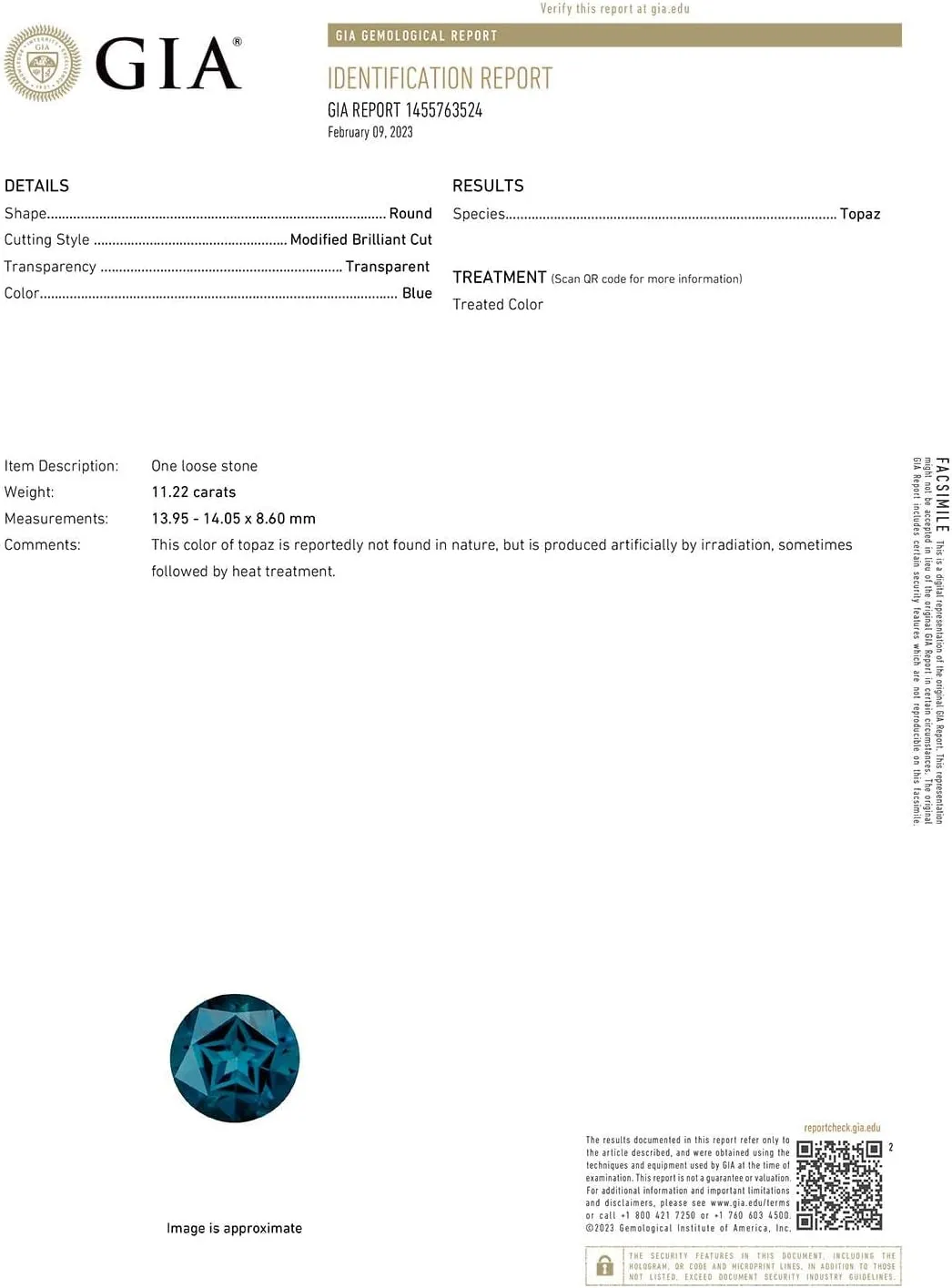 Angara Natural GIA Certified Solitaire Round 11.22 ct London Blue Topaz Infinity Ring in 14K Solid Gold/Platinum for Women | November Birthstone Jewelry for Women
