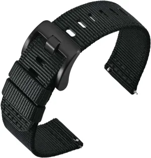 ANNEFIT Quick Release Watch Bands, Military Nylon Watch Strap for Men, Multiple Colors & Width (18mm, 19mm, 20mm, 22mm, 24mm)