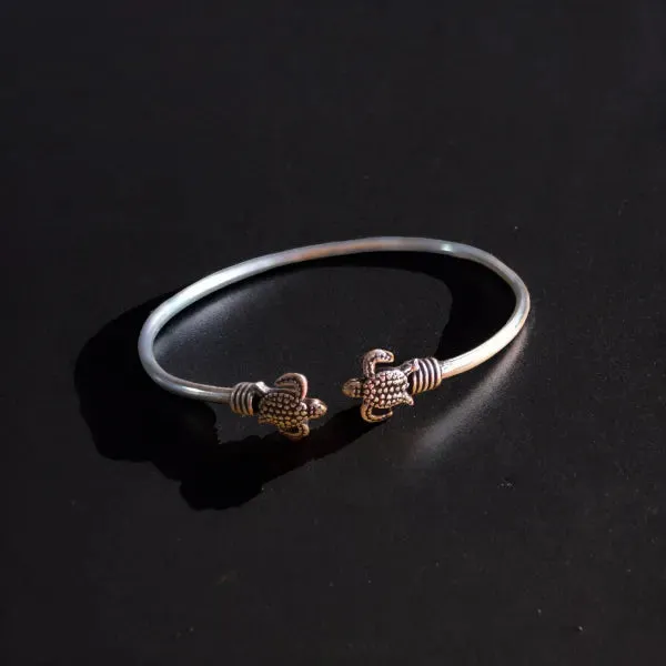 Antique Turtle design Handmade Kada, Silver