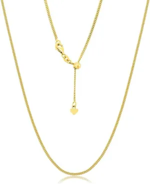 ARGENTO REALE Sterling Silver Adjustable Cuban Link Necklace |Bolo Necklace|Slider Necklace|Sterling Silver Chain For Pendants | Silver Jewelry For Women