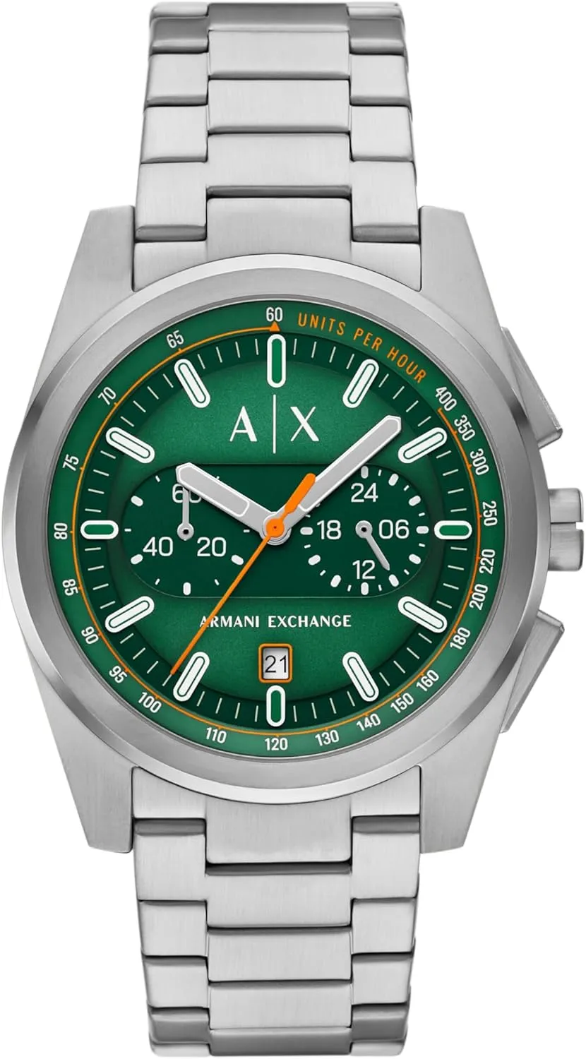 Armani Exchange A|X Chronograph Watch for Men with Leather, Stainless Steel or Silicone Band