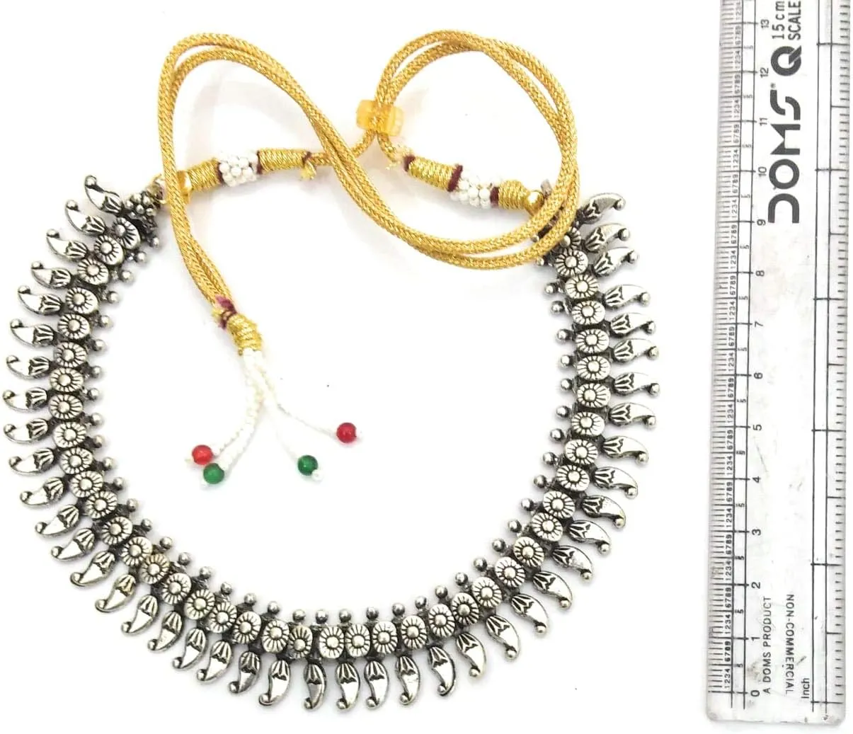 athizay Collar Necklaces Indian Hasli Ethnic silver Jewelry oxidised for women traditional Jewellery antique texture Metal Necklace