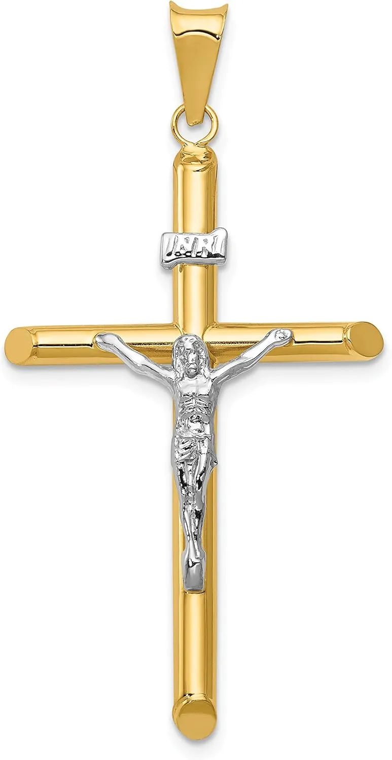 Avariah Gold 14k Two-Tone Polished Jesus Crucifix Pendant - 46mm