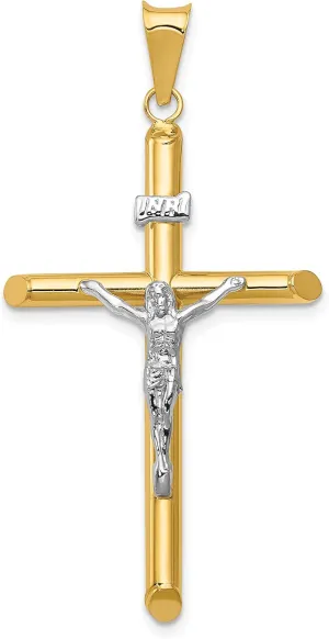 Avariah Gold 14k Two-Tone Polished Jesus Crucifix Pendant - 46mm