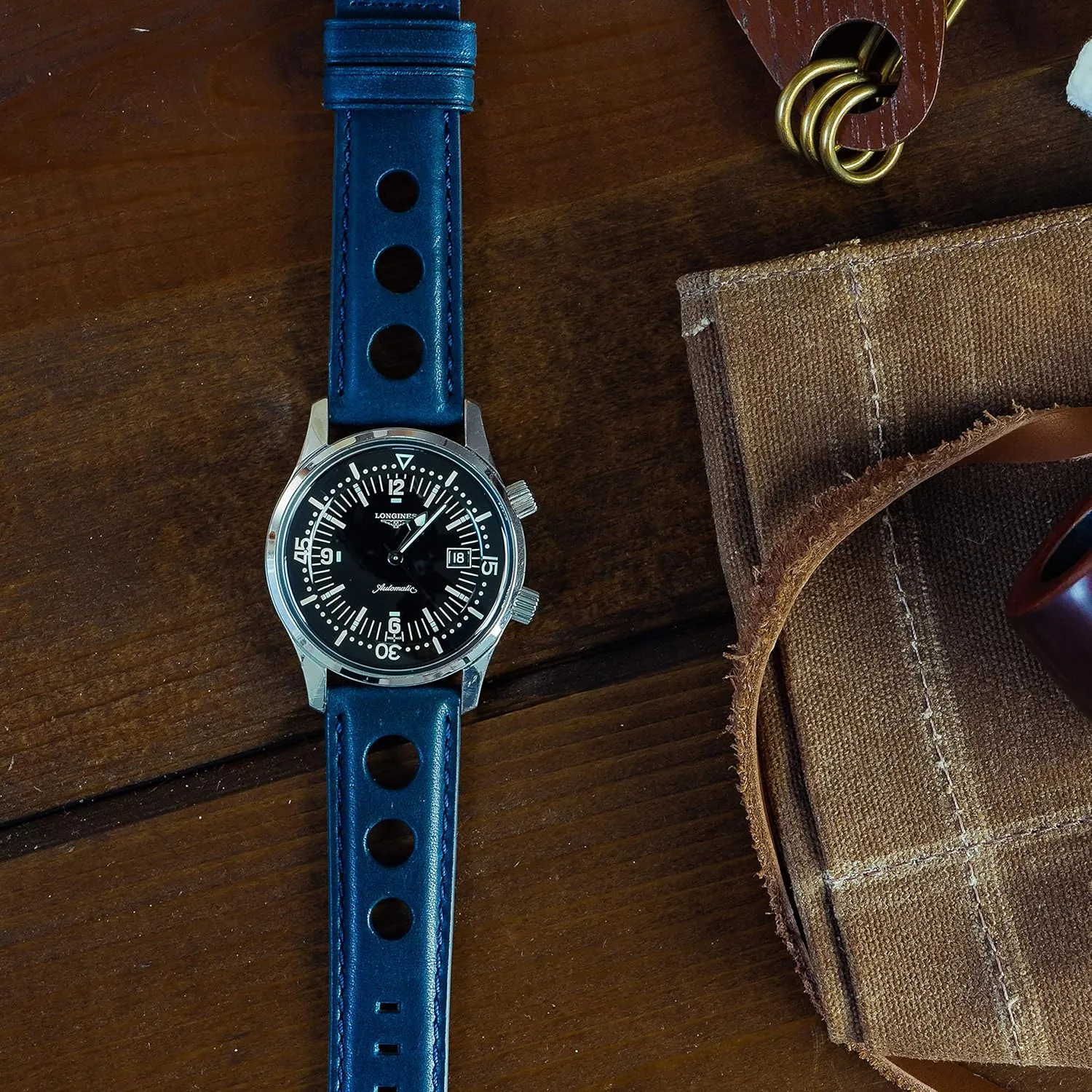 Barton Racing & Rally Horween Leather Straps with Integrated Quick Release Spring Bars - Standard Length fits Wrists 5" to 8"-18mm, 19mm, 20mm, 21mm, 22mm, 23mm & 24mm Watch Bands - Choose Strap Color & Width