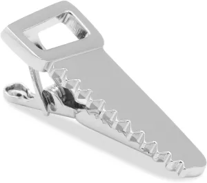 Baxter Silver Saw Tie Bar Silver Rhodium Plating Baxter Silver Saw Tie Bar