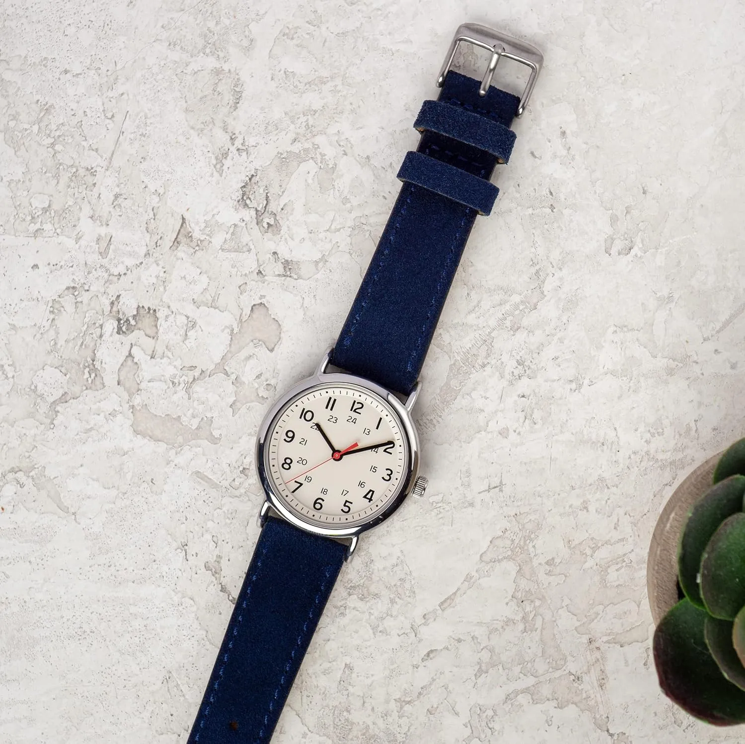 Benchmark Suede Watch Strap - Rustic Suede Leather Watch Band with Quick Release Spring Bars - Choice of Color & Width - 18mm, 20mm or 22mm