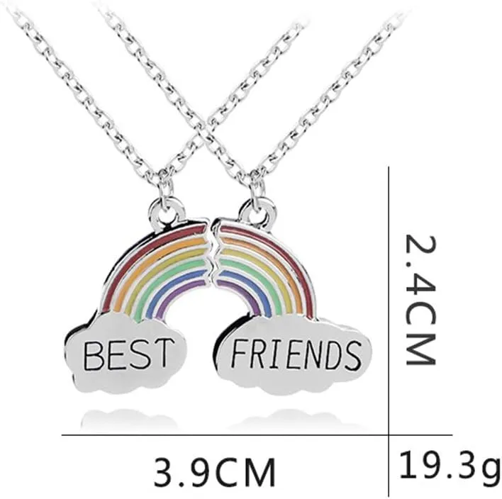 Best Buds BFF Best Friends Matching Heart Pendant Necklaces Teen Forever Friendship Birthday Gift