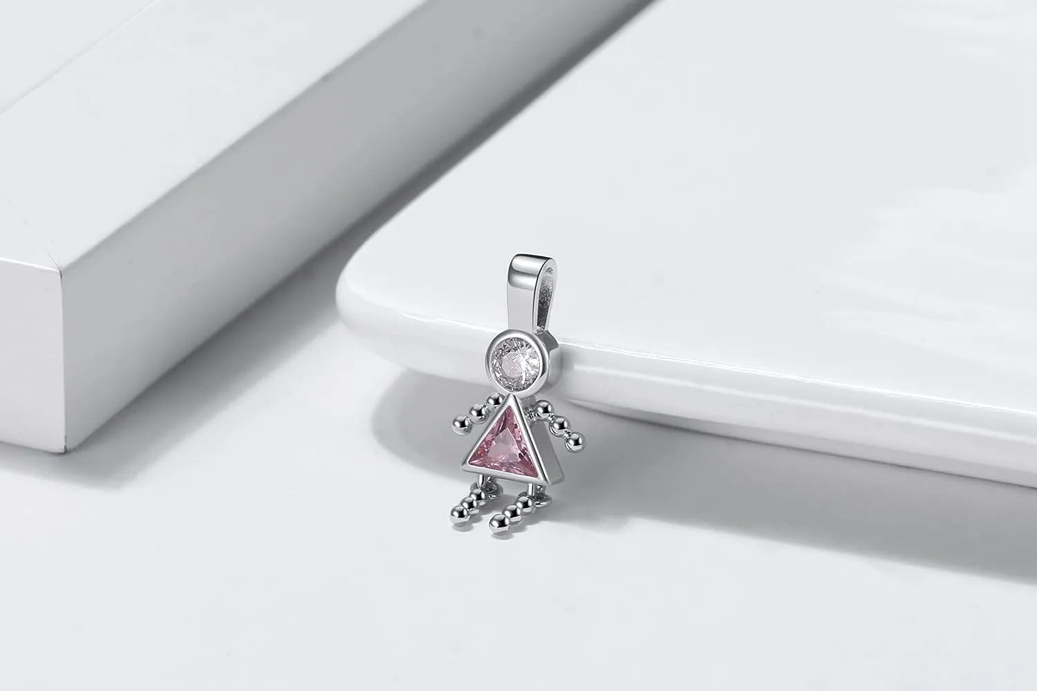 Birthstone Baby Boy Charms for Mom by Ginger Lyne Birthday Kids Girl Pendants for Grandma Family Tree Necklace for Women Cubic Zirconia Sterling Silver