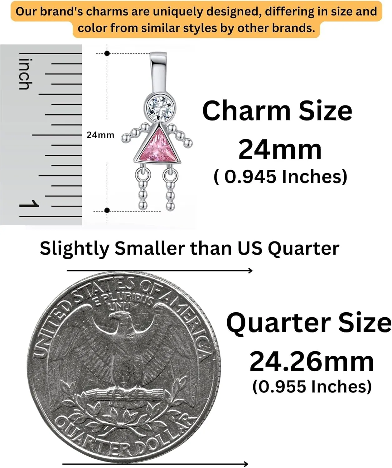 Birthstone Baby Boy Charms for Mom by Ginger Lyne Birthday Kids Girl Pendants for Grandma Family Tree Necklace for Women Cubic Zirconia Sterling Silver