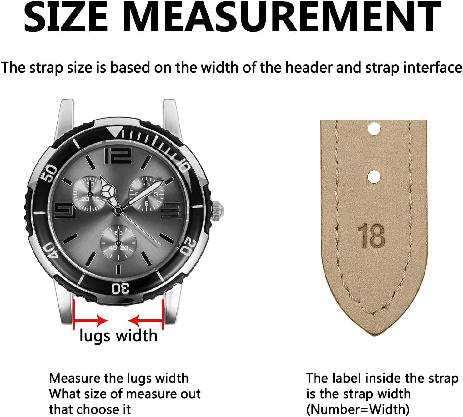 BISONSTRAP Elegant Leather Watch Straps, Quick Release, Watch Bands for Women and Men, 12mm, Black (Silver Buckle)