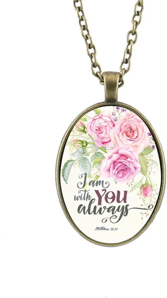 Bling Bling Inspirational Necklace for Women Mom Christian Gift Faith Necklace Religious Scripture Jewelry 5pcs