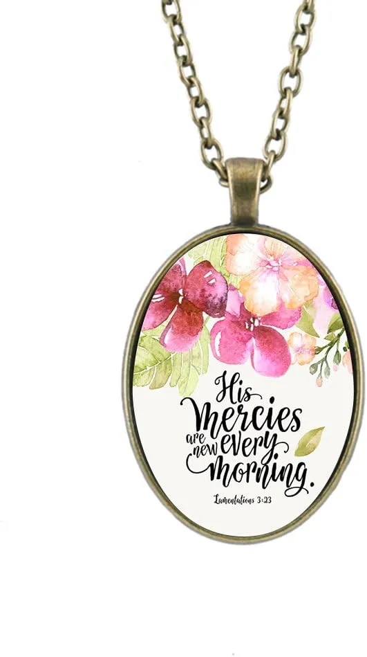 Bling Bling Inspirational Necklace for Women Mom Christian Gift Faith Necklace Religious Scripture Jewelry 5pcs