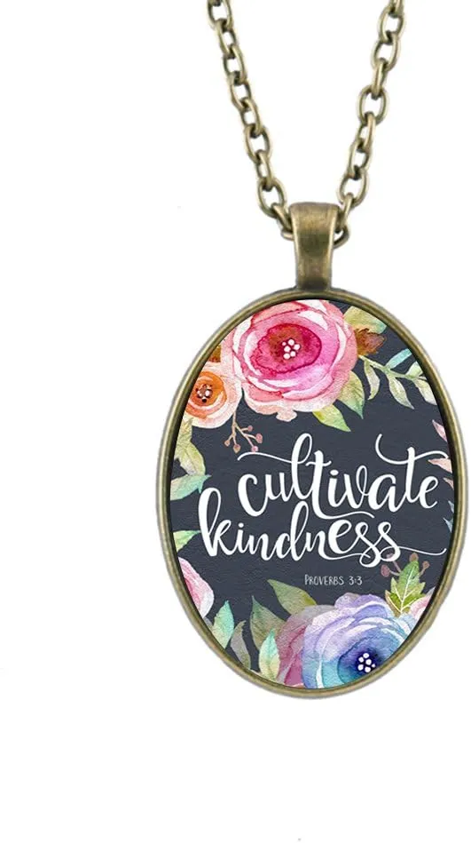 Bling Bling Inspirational Necklace for Women Mom Christian Gift Faith Necklace Religious Scripture Jewelry 5pcs