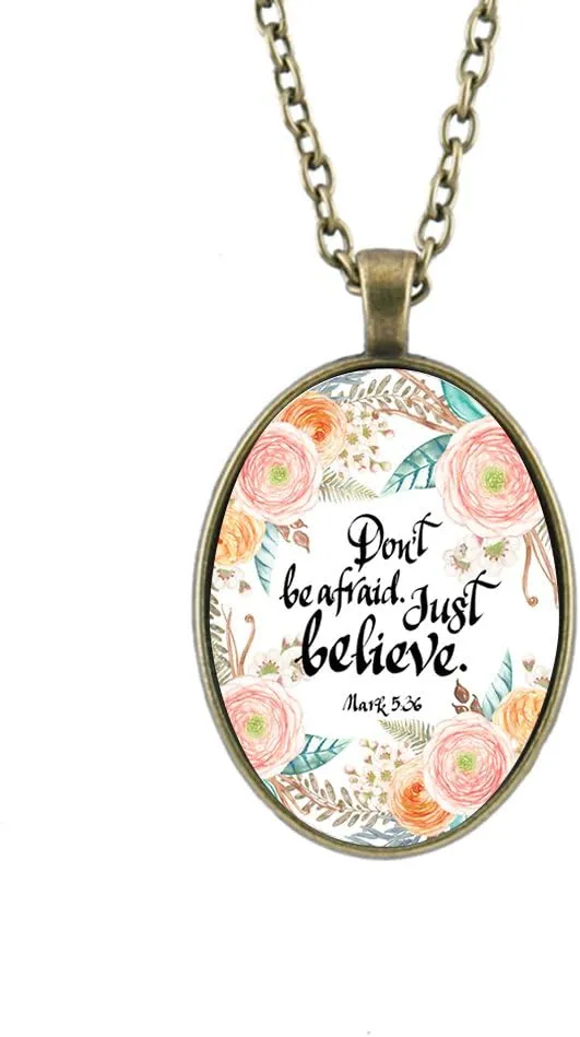 Bling Bling Inspirational Necklace for Women Mom Christian Gift Faith Necklace Religious Scripture Jewelry 5pcs