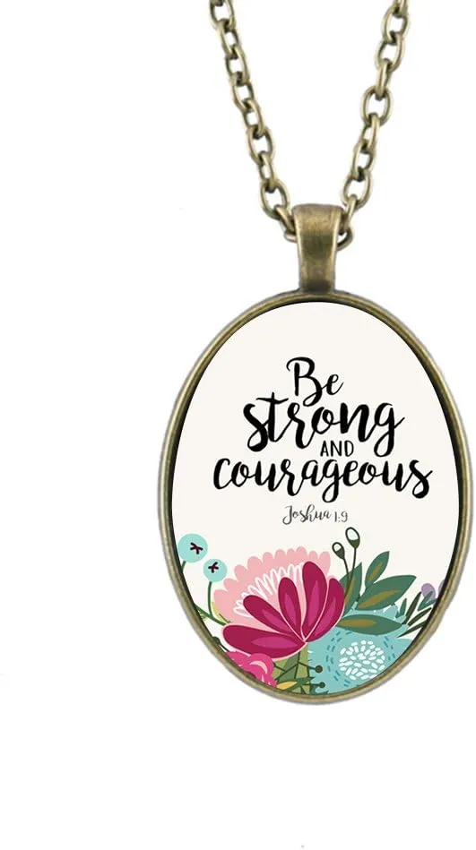 Bling Bling Inspirational Necklace for Women Mom Christian Gift Faith Necklace Religious Scripture Jewelry 5pcs