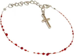Blood Necklace Goth Chokers Alt Necklace Jewelry Emo Necklace Vampire Necklace and Bracelet for Women Halloween Party Costume