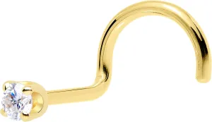 Body Candy 14k Solid Gold Nose Ring Studs - 2mm Lab Grown Diamond Created by MasterJeweler - Left Side Nose Ring 18 Gauge 20 Gauge Real Gold Nose Ring Piercing Jewelry for Women, Men