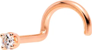Body Candy 14k Solid Gold Nose Ring Studs - 2mm Lab Grown Diamond Created by MasterJeweler - Left Side Nose Ring 18 Gauge 20 Gauge Real Gold Nose Ring Piercing Jewelry for Women, Men