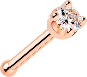 Body Candy 14k Solid Gold Nose Ring Studs - 2mm Lab Grown Diamond Created by MasterJeweler - Nose Bone Nose Ring 18 Gauge 20 Gauge Real Gold Nose Ring Piercing Jewelry for Women, Men