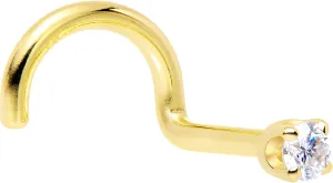 Body Candy 14k Solid Gold Nose Ring Studs - 2mm Lab Grown Diamond Created by MasterJeweler - Right Side Nose Ring 18 Gauge 20 Gauge Real Gold Nose Ring Piercing Jewelry for Women, Men