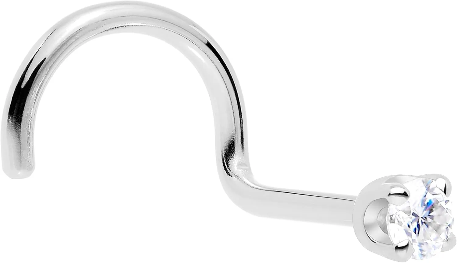 Body Candy 14k Solid Gold Nose Ring Studs - 2mm Lab Grown Diamond Created by MasterJeweler - Right Side Nose Ring 18 Gauge 20 Gauge Real Gold Nose Ring Piercing Jewelry for Women, Men